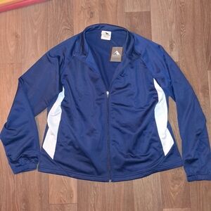Augusta Sportswear Women's Navy and White ATHLETIC Jacket, Size 2XL